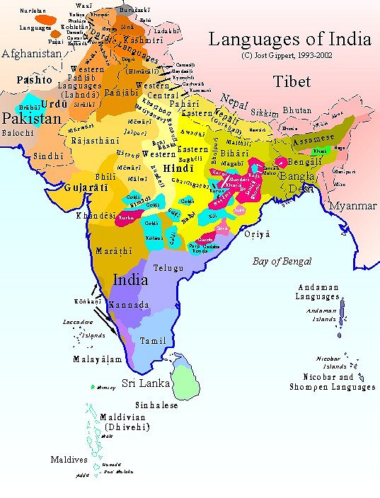 India Language Map